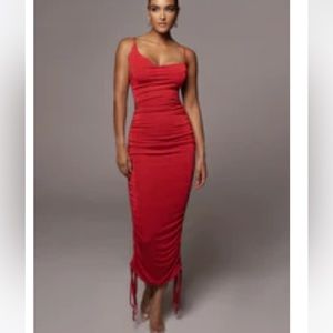 Jluxlabel RED WOJEK SLINKY DRESS